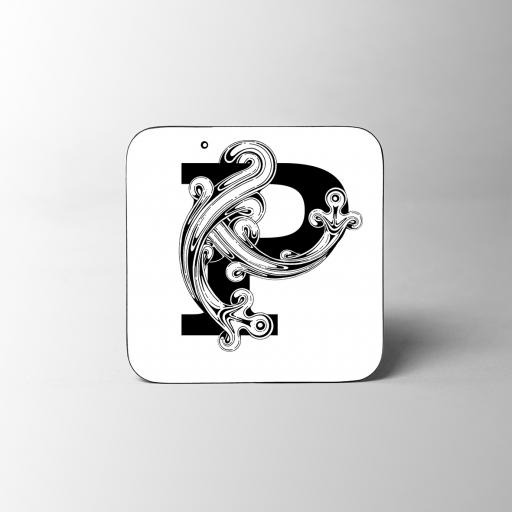 Letter P Wooden Coaster