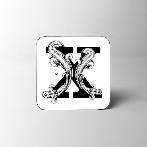 Letter X Wooden Coaster