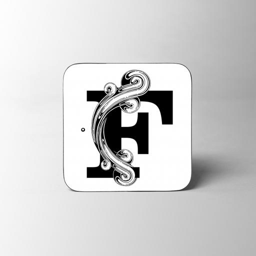Letter F Wooden Coaster