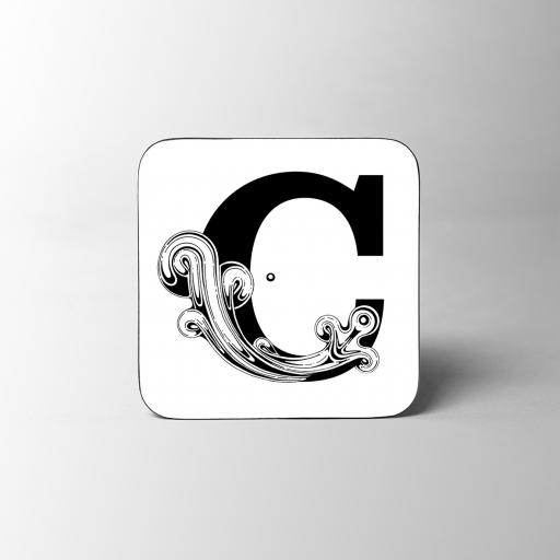 Letter C Wooden Coaster
